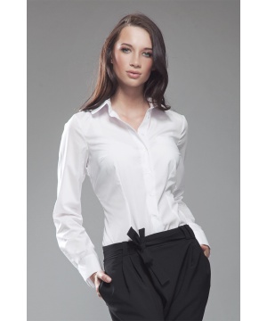 Стилна дамска риза от Nife в бял цвят