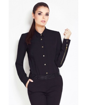 Елегантна дамска риза в черен цвят от Awama