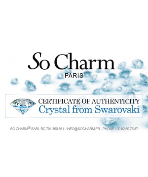 Колие и обеци от So Charm PARIS със сърцевидни сини кристали Swarovski