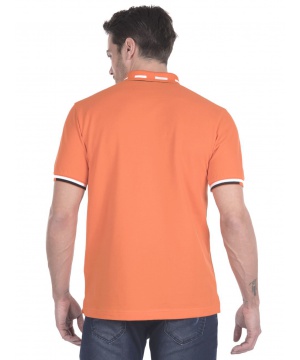 Памучна поло тениска Giorgio Di Mare в оранжево