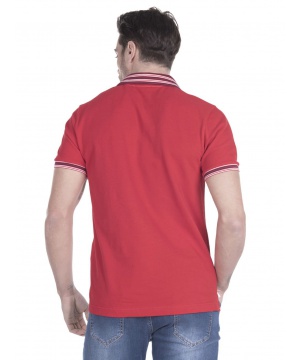 Памучна поло тениска в червен цвят от Giorgio Di Mare