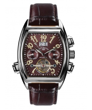 Автоматичен часовник Andre Belfort в кафяв цвят и сребристо