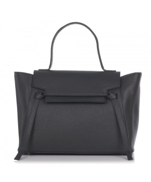 Черна кожена чанта с една дръжка от Laura Moretti