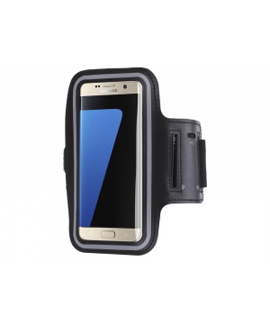 Лента за ръка с калъф, пригоден за Galaxy S7 Edge в черен цвят от Inkasus