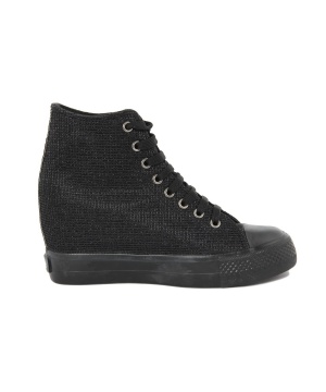 Обувки с връзки на платформа от Cristin в черно