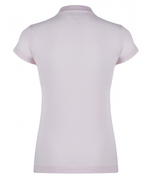Памучна поло тениска в бледо розово от Tommy Hilfiger