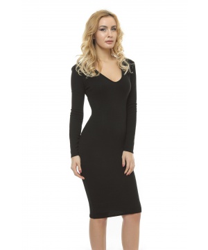 Стилна рокля в черен цвят от Angel Concept