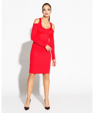Вталена рокля Dursi в червен цвят