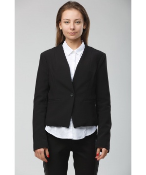Стилно късо сако в черен цвят от Silvian Heach