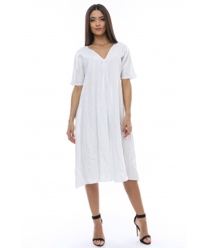 Свободна памучна рокля в бял цвят от Renata Biassi