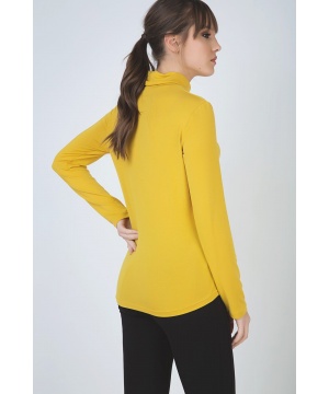 Блуза с яка от Conquista в жълт цвят