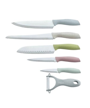 Комплект ножове от 6 части от Muhler с разноцветни дръжки