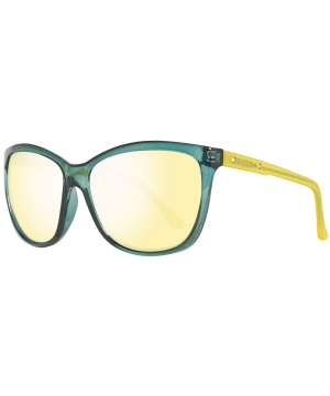 Огледални слънчеви очила Guess в зелено и златисто