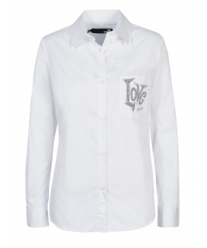 Дамска риза в бял цвят от Love Moschino