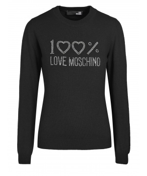 Дамски пуловер в черен цвят от Love Moschino