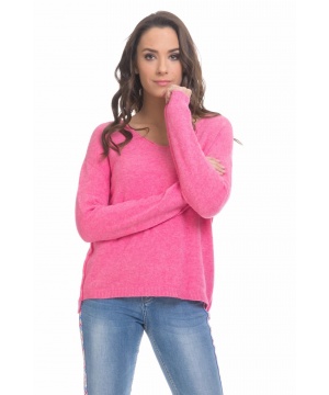 Пуловер от Tantra в цвят фуксия