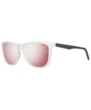 Слънчеви очила Polaroid в бял цвят с контрастни дръжки