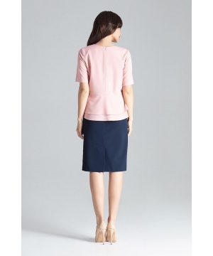 Елегантна блуза от Lenitif в розов цвят