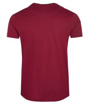 Мъжка тениска с принт от Just Cavalli в цвят бордо