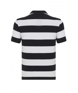 Раирана поло тениска от Auden Cavill в черен цвят