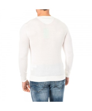 Пуловер с принт от La Martina в бяло