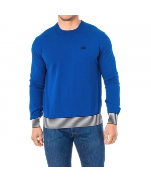 Пуловер с райета от La Martina в синьо
