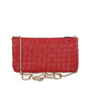 Елегантна клъч чанта от Laura Ashley в червен цвят