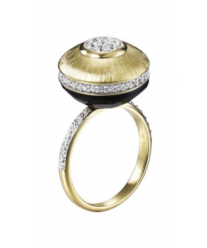Златист пръстен с кристали от Pierre Cardin