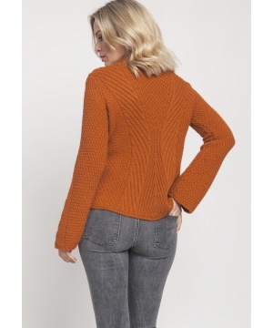Пуловер от MKM Knitwear в цвят карамел