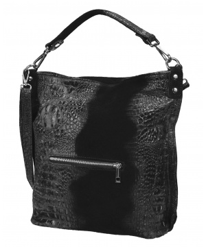 Кожена чанта от Bosccolo в черен цвят