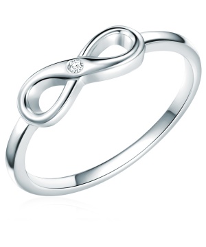 Стилен пръстен от Tess Diamonds в сребристо