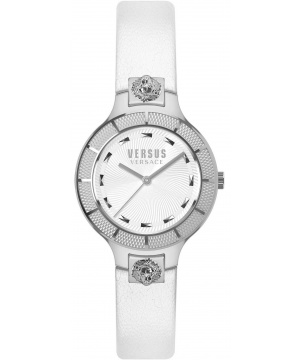 Дамски часовник Versus Versace в сребристо с бяла каишка