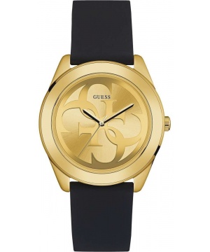 Дамски часовник Guess в златист цвят с черна каишка
