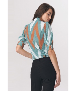 Стилна блуза от Nife с фигурален принт