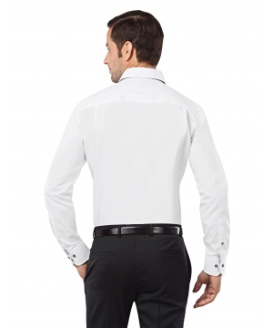 Риза Slim-fit от Vincenzo Boretti в бял цвят