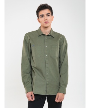 Риза в зелен цвят
