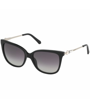 Дамски слънчеви очила в черен и сребрист цвят SK0189 01B 55