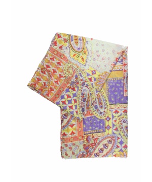 Стилен дамски шал на фигури с пъстроцветен дизайн от Tantra