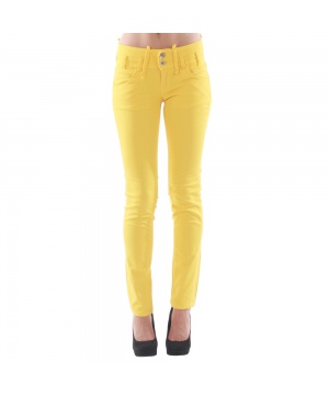 Втален дамски панталон в жълт цвят от Fornarina