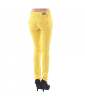 Втален дамски панталон в жълт цвят от Fornarina