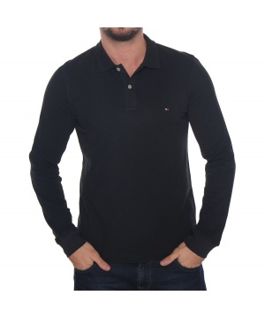 Мъжка поло блуза Tommy Hilfiger в черен цвят