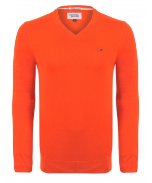 Мъжки пуловер в оранжев цвят от Tommy Hilfiger