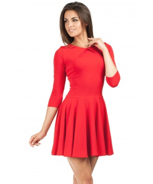 Къса коктейлна рокля в червен цвят от Made of emotion