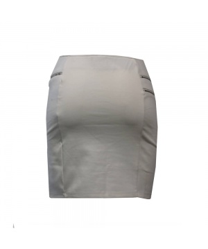 Къса пола в бял цвят с джобове от SZ Collection