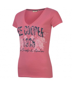 Тениска в розов цвят с принт от Lee Cooper