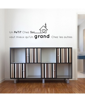 Стикер за стена с френски текст "Un petit chez Soi" от Ambiance
