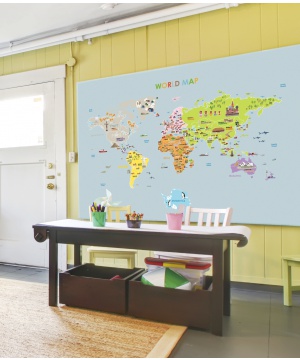 Декоративен стикер карта на света от Ambiance