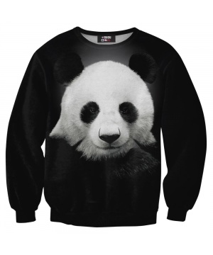 Пуловер от Mr. Gugu & Miss Go в черно с принт на панда