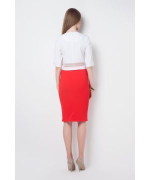 Стилна  пола в червен нюанс от Versace 19.69