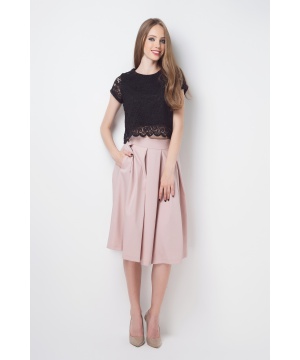Стилна пола с плисета в розов нюанс от Versace 19.69